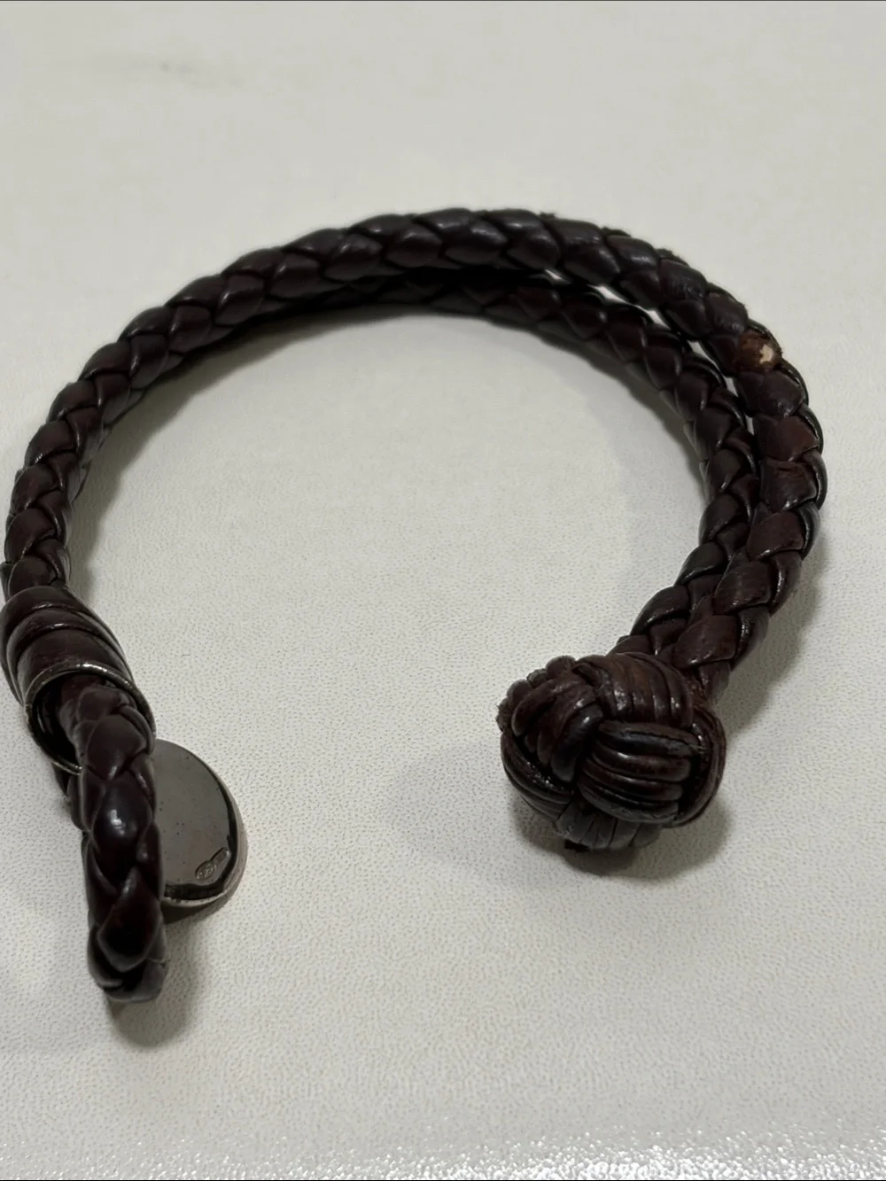 Vintage Bottega Veneta Double-Row Intrecciato Nappa Leather Bracelet - Picture 6 of 6